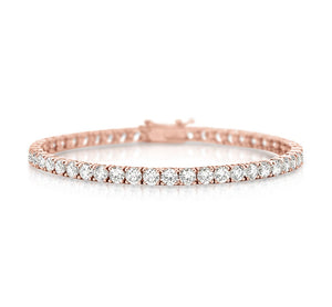 Classic Diamond Tennis Bracelet in 18k Rose Gold