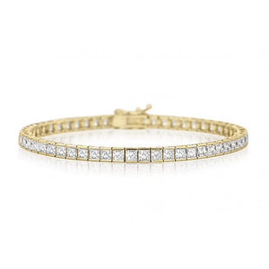 Helzberg Diamond Tennis Bracelet in 18k Gold