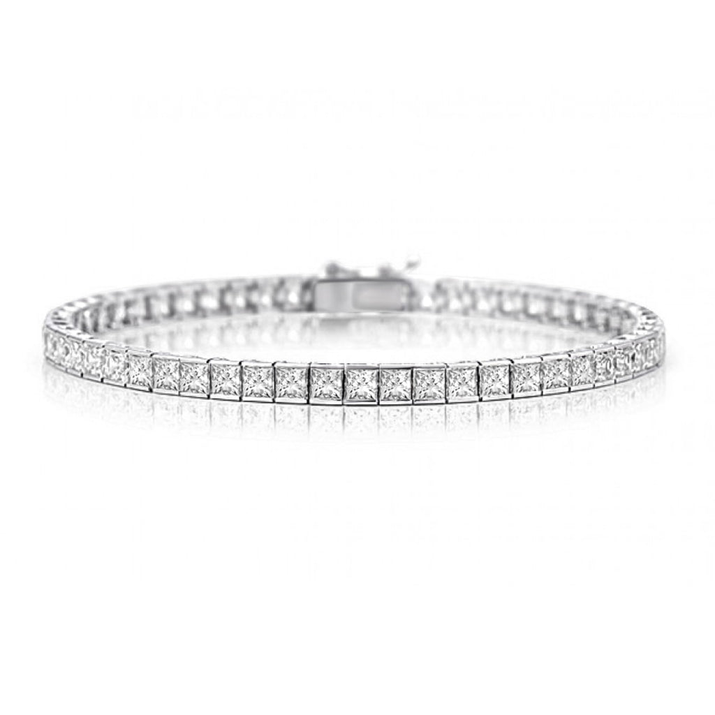 Helzberg Diamond Tennis Bracelet in 18k White Gold