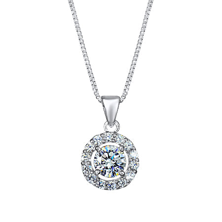 Gala Diamond Tennis Necklace in 18k White Gold