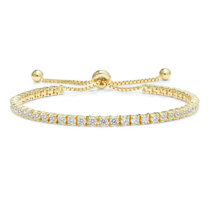 Diamond Classic Adjustable Moietie Tennis Bracelet in 18k Gold (4mm)