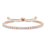 Diamond Classic Adjustable Moietie Tennis Bracelet in 18k Rose Gold (4mm)