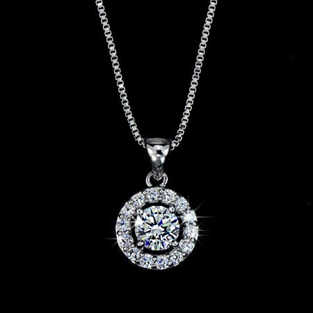 Gala Diamond Tennis Necklace in 18k White Gold